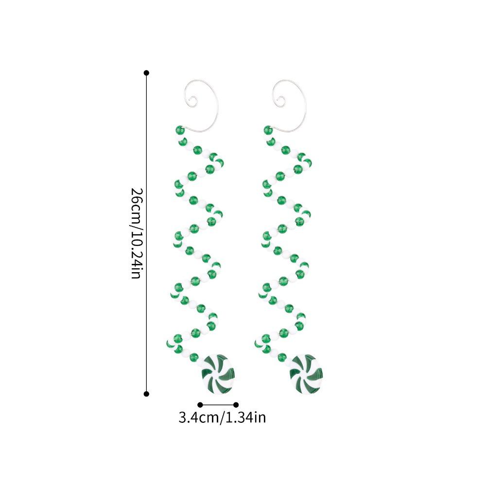 PVC Lollipop Christmas Decoration Twisted Cane DIY Candy Cane Ornament Lollipop Design Festive Tree Decor for 2PCS