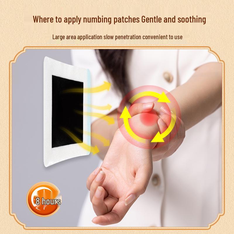 

Тибетский медицинский пластырь для снятия онемения рук и кистей, при болях и для улучшения кровообращения 10 patches per box чёрный