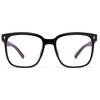 2308 TR90 Retro Round Anti-Blue Light Clip-on Glasses, Korean Style with Wood Grain Legs, Unisex High-End Plain Glasses.