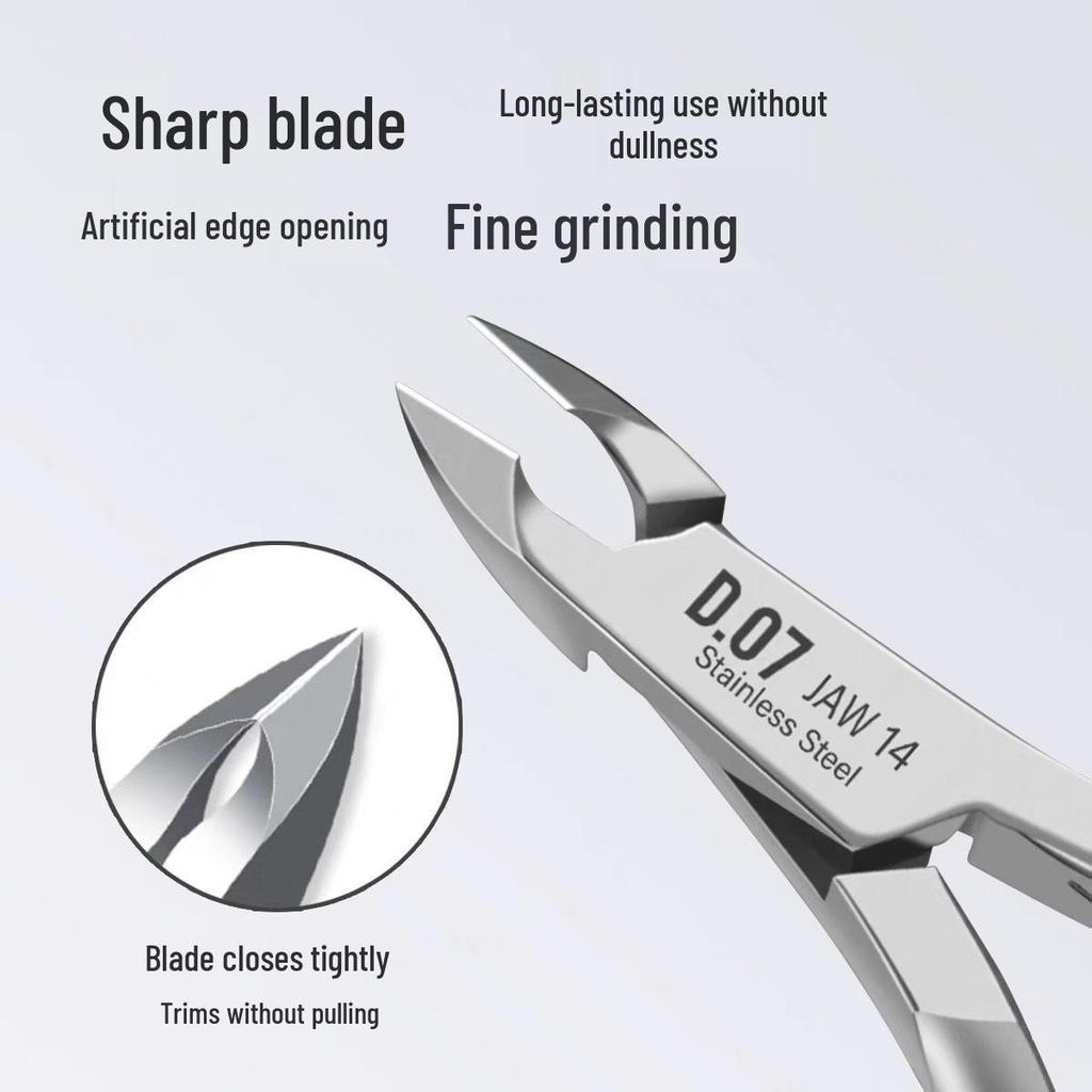 Stainless Steel Cuticle Nippers for Precise Nail Trimming and Dead Skin Removal - High-Quality Salon Nail Care Tool.