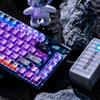 135Keys Purple Keycaps Unknown Starry Sky Cherry Pbt Pc2.25/2.7587U Space Bar Translucent Side Engraved Alice Layout Keycaps