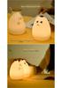 Seven-Color Silicone Cat Lamp: Cute Cartoon Pet Night Light with Warm Atmosphere Glow