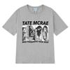 Neu in Tate Mcrae Welttournee 2025 Print T-Shirts Unisex Damen Vintage Oversized Kurzarm-T-Shirt Unisex Schwarz 100% Baumwolle Tops