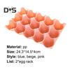 HOW-E 2Pcs Eggs Rack Multi-Color Reusable Plastic 15 Grids Eggs Storage Plate for Kitchen