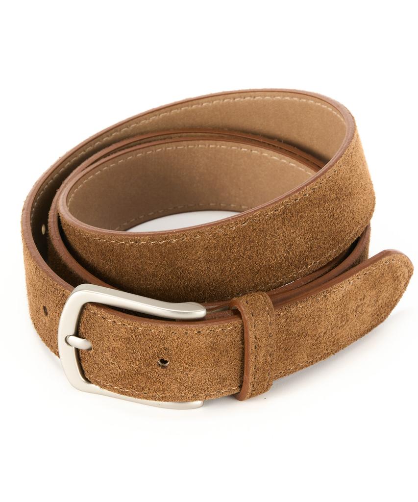 THE-ABON Miller Suede Square Belt Brown
