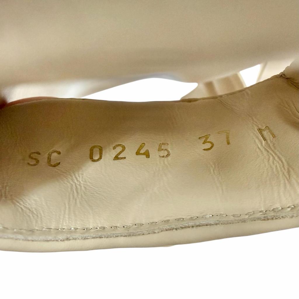 Great LOUIS VUITTON Sandals LV Sunset beige Monogram Jaguar Women 37 1AHNL4 Used
