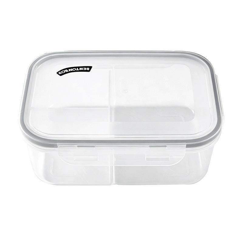 PP Plastic Bento Lunch Box with Compartments - Microwave Safe, Portable & Fresh-Keeping for Students & Office Workers