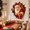 Glass Door Stickers Christmas Break-In 3D Wall Decal Santa Claus/Deer/Snowman/Elf/Dog/Nutcracker/Gingerbread Man Patterns Window Decorative