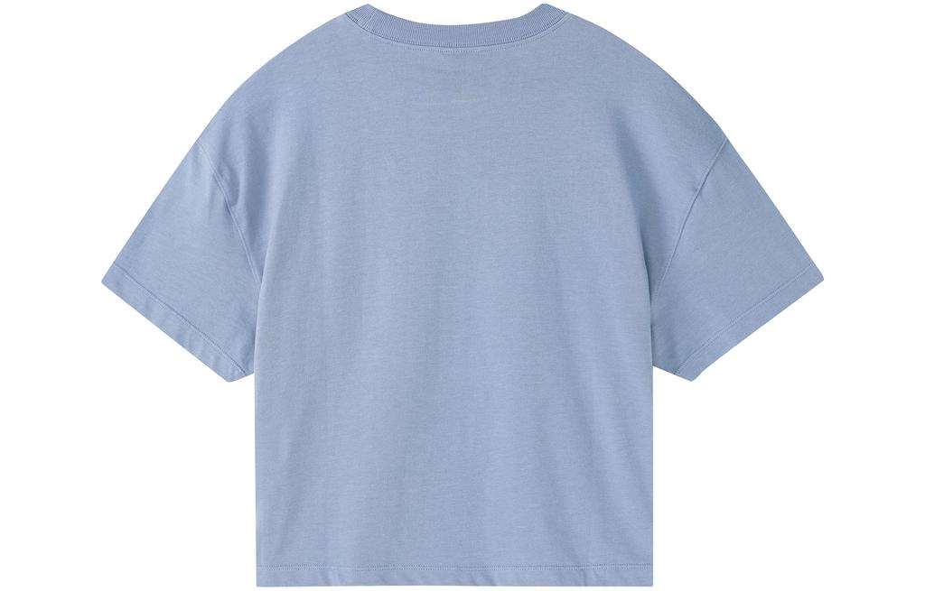Nike Crop Tops Women's Blue Crew Neck Moderate DA0324-512