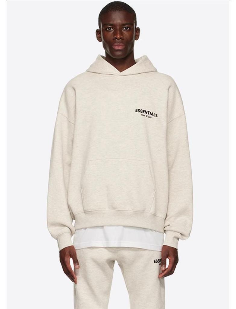 Essentials SS22 Flocked Print Fleece Hoodie