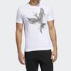 adidas Flying Bird Print Crew Neck Training T-Shirt Men Tops White FT2753