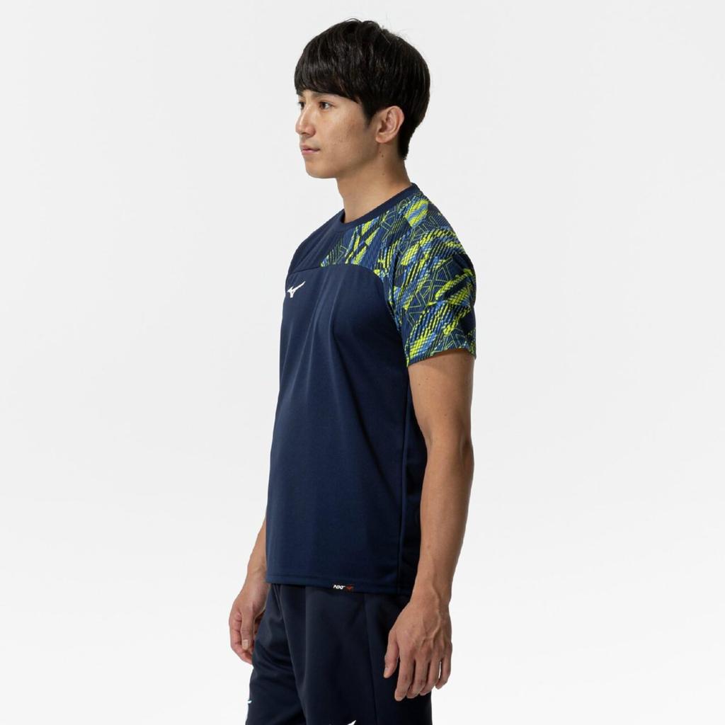 Tréninkové oblečení Absorbující pot Rychleschnoucí Antibakteriální a Deodorizační 32JAC210 Šaty Námořnická modř [Mizuno] Tričko