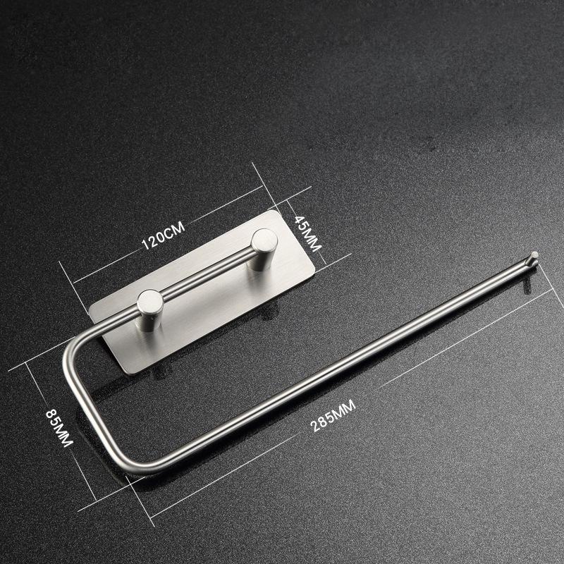 Stainless Steel Kitchen Towel Rack Wall Mounted Bathroom Tissue Rack Home Storage Tools