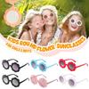 Fashion Outdoor Product Eyewear Streetwear Vintage Sun Glasses Children Sunglasses Flower Shape