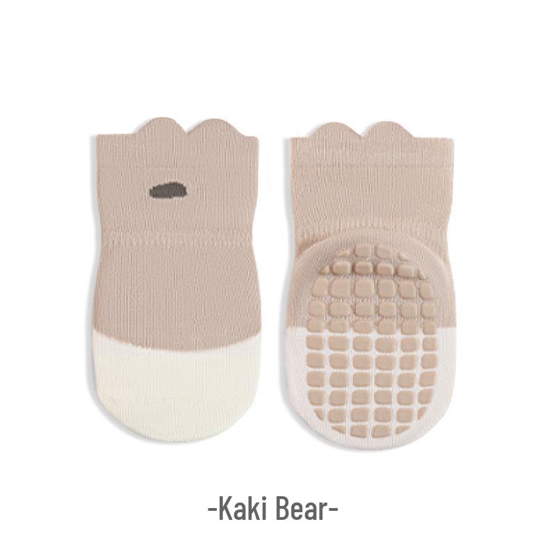 Anti-slip Insulating Infant Socks - Rubber Sole, Seamless Mid-calf Cotton for Learning to Walk