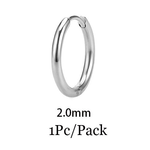 

6/8/10/12mm Tiny Korean Small Stainless Steel Round Mini Little Good Huggie Hoop Earrings for Women Cartilage Piercing Loop Ring 6mm