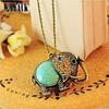 Vintage Jewelry Accessories Bohemia Long Design Retro Gem Rhinestone Elephant Necklace Pendant