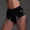 Leathet Chain Belt For Women Punk Chain Leather Belt Dresses Party Accessories Harness Belt With Chains