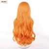 High Quality Nami Cosplay Wig 75cm Curly Wavy And Short Orange Heat Resistant Synthetic Hair Party Anime Nami Wigs + Wig Cap