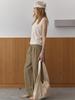 Elssibeui Diagonal Buttons Sleeveless Knit_Ivory