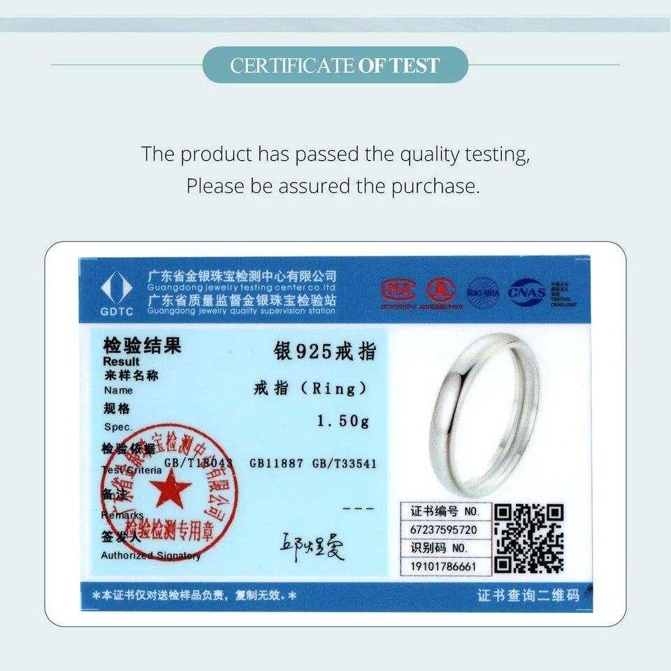 Bamoer 925 Sterling Silver Minimalist Metallic Luster Ring Stackable Simple Finger Ring for Women Hypoallergenic Jewelry Gift