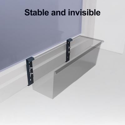 4 Pcs Window Box Brackets Heavy Duty Flower Box Brackets Adjustable Balcony Planter Holder for Deck Railing Balconies Window Box