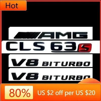 Car Sticker AMG W220 For Benz 4pcs/set 3D ABS Car Sticker for Mercedes-Benz CLS Class TURBO 4MATIC Modified AMG Logo CLS 53S 63S