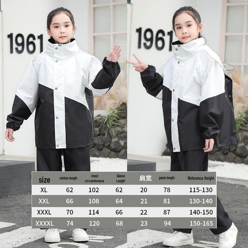 2023 Kids' Raincoat & Rain Pants Set - Boys & Girls Full Body Poncho for School
