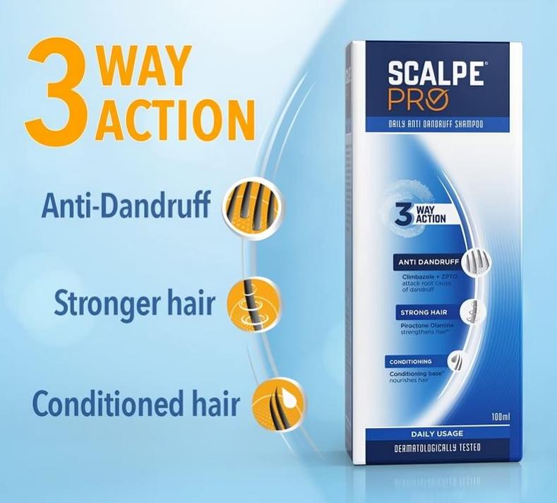 Scalpe Pro Daily Anti-Dandruff Shampoo Removes Dandruff From Source 100ml