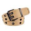 Hot sale  Men's Double Row Needle Buckle Woven Belt Women's Leisure Sports Outdoor Work
