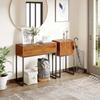 Console Table In Industrial Design Side Table Sideboard 1 Cabinet Natural Wood + Black