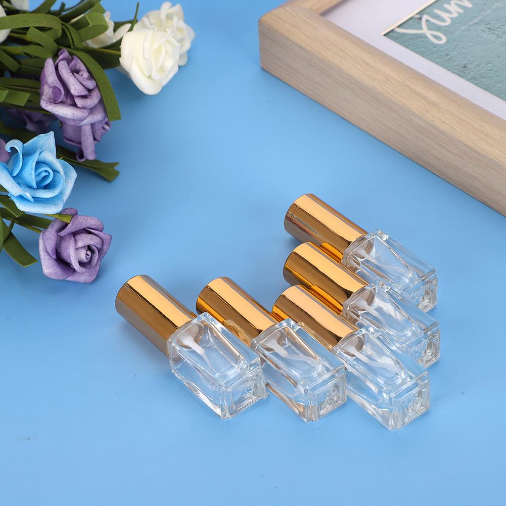 5ml Glass Empty Perfume Spray Bottle Refillable Travel Portable Perfume Atomizer(3mlGold Head )