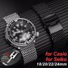 Stainless Steel Bracelet for Seiko Shark Mesh Luxury Milanese Watchband for Casio 18 20 22 24mm Universal Strap for Omega Belt
