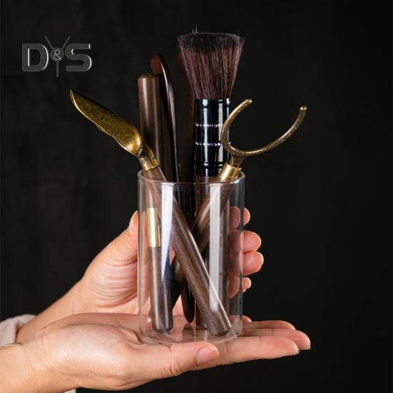 Heat Resistant 5Pcs/Set Tea Ceremony Accessories Anti Slip Wooden Convenient Chinese Gongfu Teaspoon Tea Tong Needle Set Tearoom Supplies