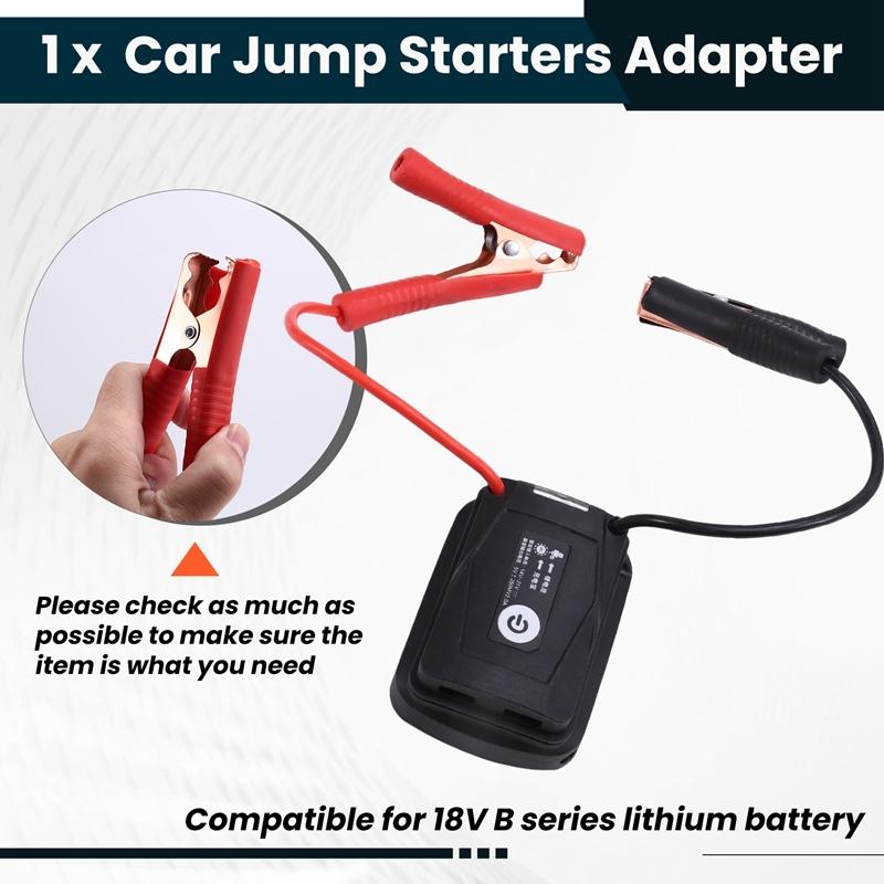 Car Jump Starters Adapter With 2 USB Port And Led Light Jump Starting Adapter For Makita 18V Battery