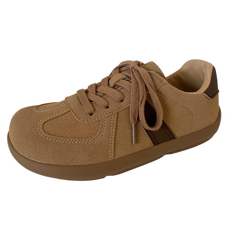 A9854 Latex Insole/mango Head Platform German Training Shoes Women's Leisure 2024 Autumn New Niche Retro Board Shoes