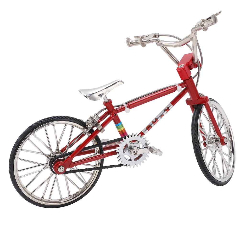 Mini Bike Model Ornament High Simulation Vivid Details Compact Structure Finger Bikes Toys for Desktop Decoration DIY