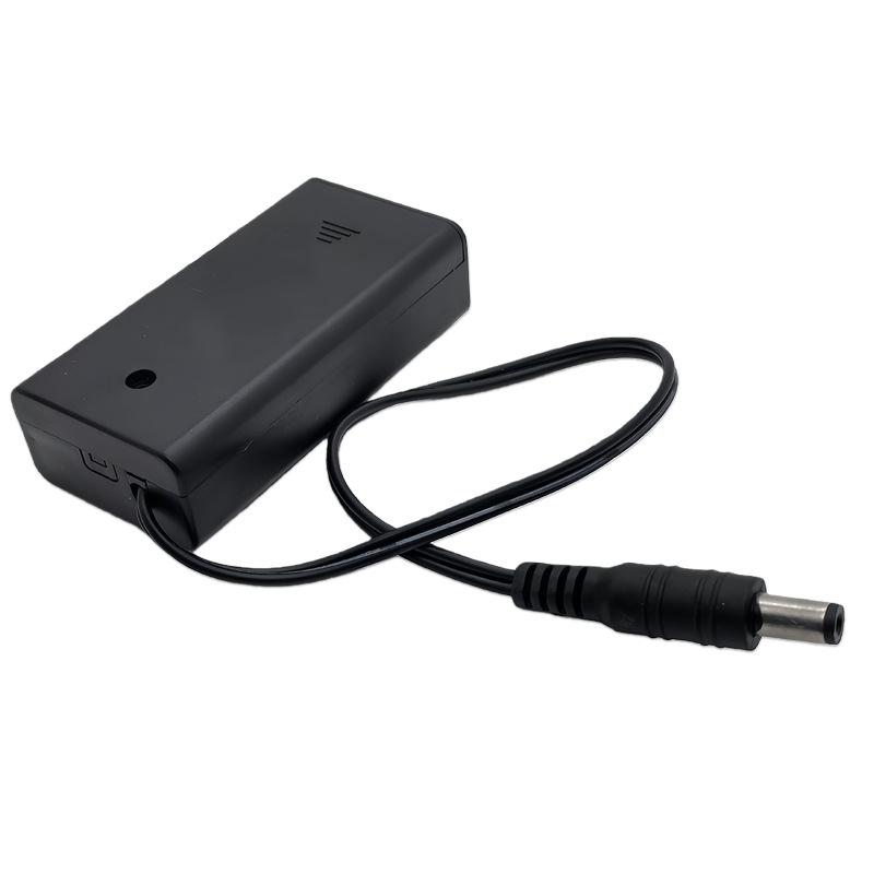 1/5Pcs Dc 5.5X2.1Mm Plug Aa 2X Slot Battery Holder Case 3V Aa Battery Box With Switch And Cover Diy Accessories