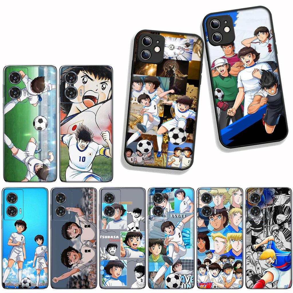 for Motorola Moto E14 E15 G04 G05 G14 G15 G54 G24 Power G34 G35 G75 G84 G85 G45 G55 G64 Case Captain Cartoon Tsubasa Football