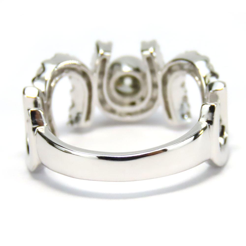 Used no brand Ring Round Modified Brilliant EU#53.5 Pt900Platinum/diamond 7.6g Platinum around 13.5