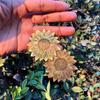 Sunflower Pendant Earrings With Alloy Geometric Design For Casual Womens Jewelry