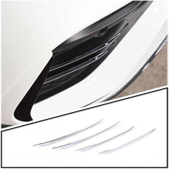

TINKI Car Front Fog Light Lamp Decoration Strip Cover Trim Compatible for Mercedes-Benz W206 C-Class C200 C300 Base Sport Sedan 4-Door 2022 2023 ABS Plastic