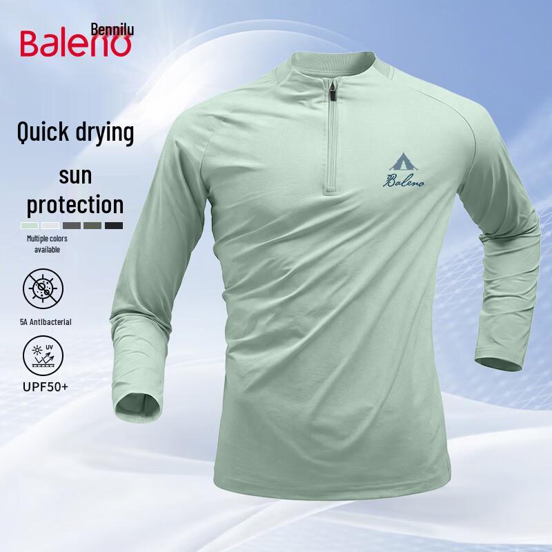 Baleno American Style Half-Zip Long Sleeve Sports Tee