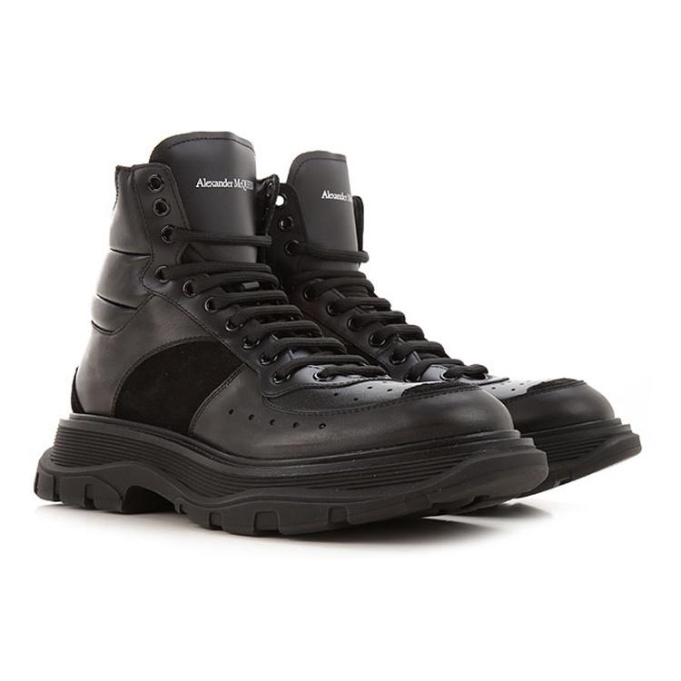 Alexander Mcqueen Leather Ankle Boots 'Brown Black' Men's 627221WHRH61071