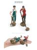 Cross-Border Farm Scene Worker Doll: Female Farmer with Shovel Ornament for Model Landscaping