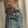 Punk Hip Hop All-match Waist Chain Sun Vintage Metal Womans Belt For Dress Moon High Waist Chain Belt for Women