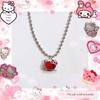 Cartoon Cat Rhinestone Necklace - Fashionable Girly Student Best Friend Chain with Niche Design.