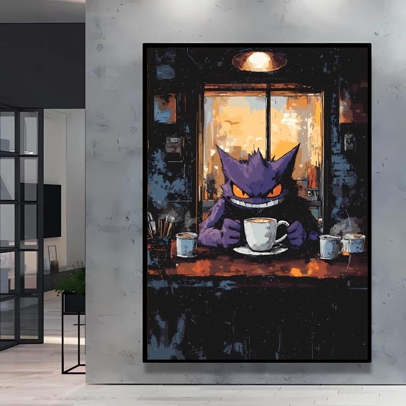 Classic Anime Canvas Paintings Pokemon Posters Living Room Kid Action Figures Children's Bedroom Decor Picture Prints and Prints