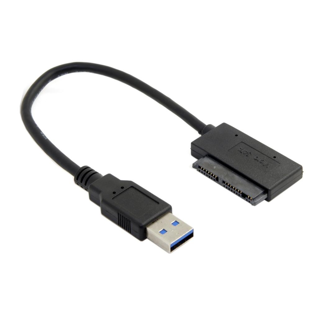 USB 3.0 To Micro SATA 7+9 16 Pin 1.8'' 90 Degree Angled Hard Disk Driver SSD Adapter Cable