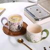 Design Sense Niche Wide Handle Office High Value Water Cup Coffee Cup, Home Couple Breakfast Cup